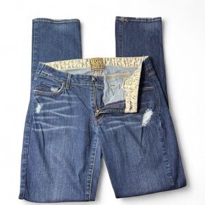 Rich & Skinny Size 28 Jeans – Y2K Floral Detail – Retro Denim